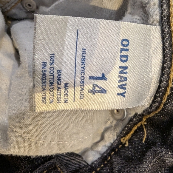 Kids jeans Size 14 husky old navy adjustable waist straight leg gray loose fit - Picture 3 of 3